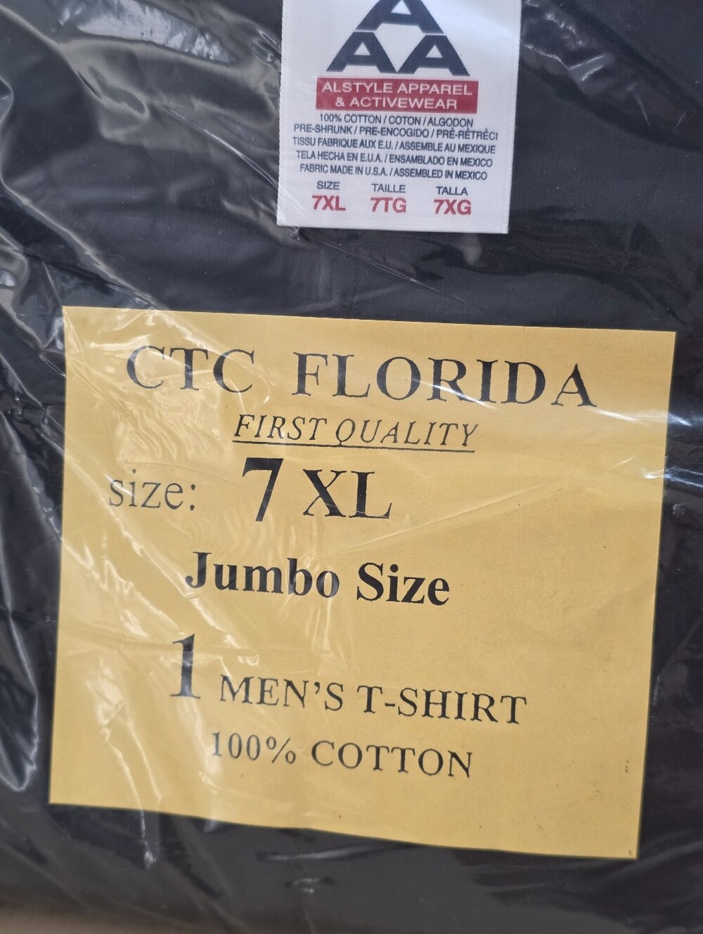 7xl BLACK Tshirt Mens New - Picture 2 of 4